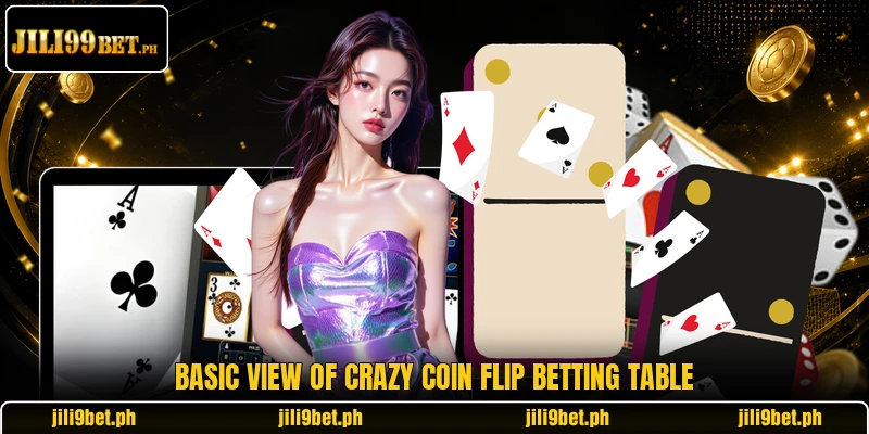 Basic view of Crazy Coin Flip betting table Basic view of Crazy Coin Flip betting table