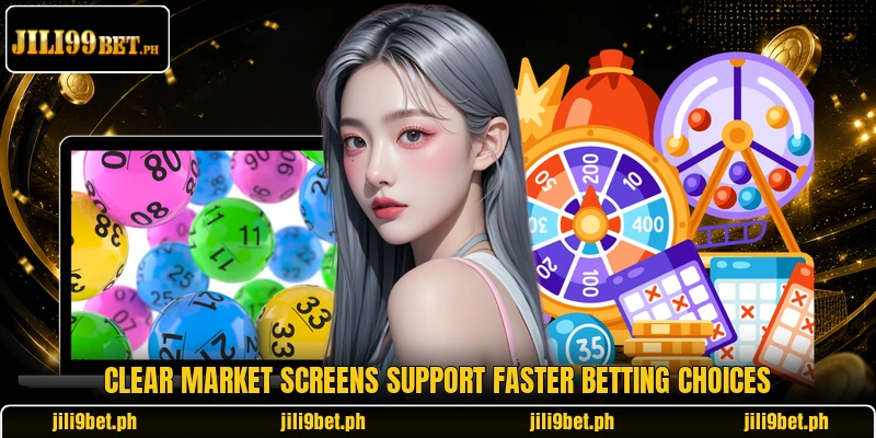 Clear market screens support faster betting choices Clear market screens support faster betting choices