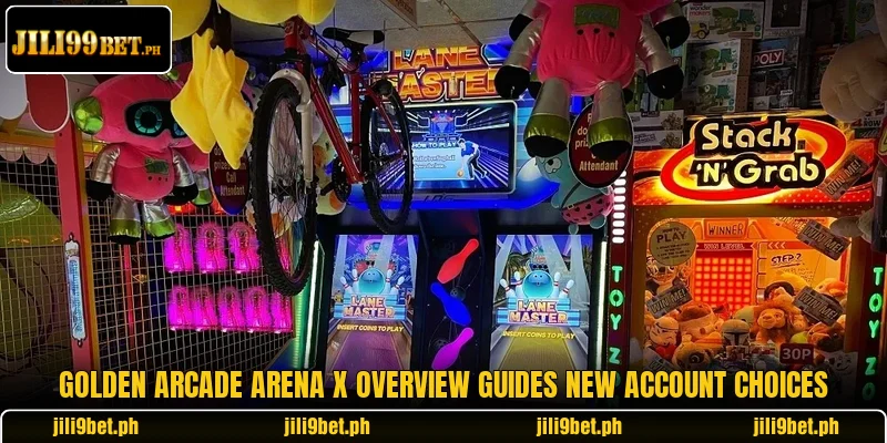 Golden Arcade Arena X overview guides new account choices