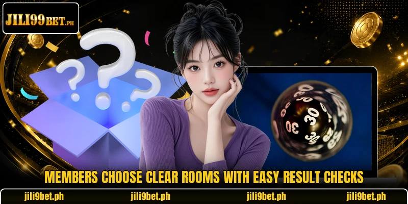 Members choose clear rooms with easy result checks