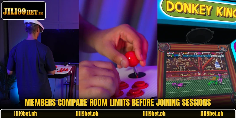 Members compare room limits before joining sessions Members compare room limits before joining sessions